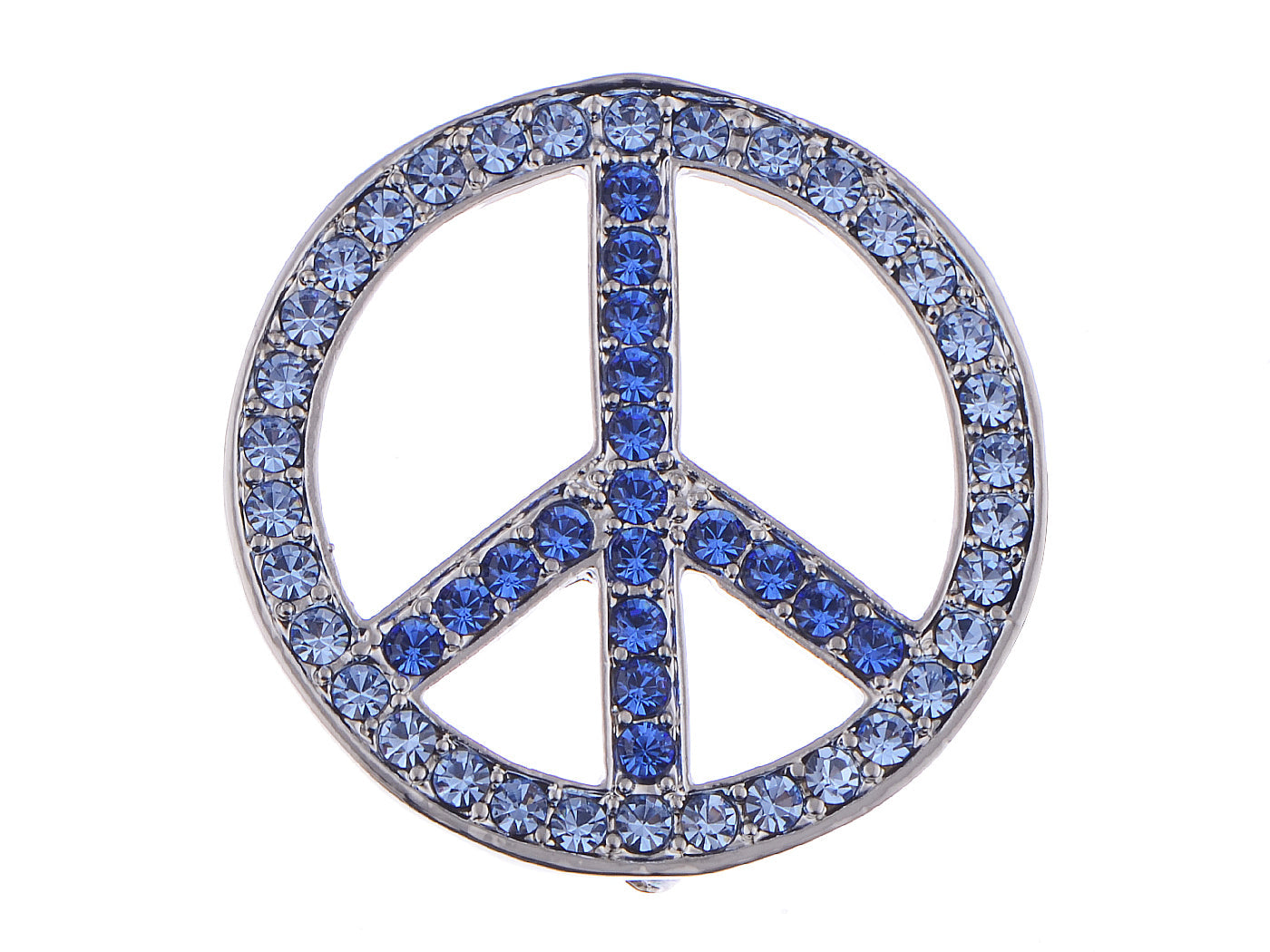 Vintage Shine Purple Pink Hippie Peace Sign Brooch Pin Pendent