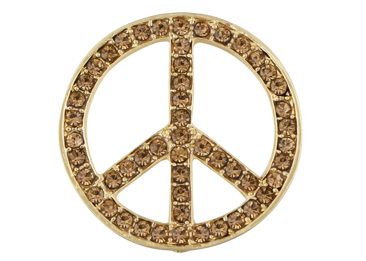 Vintage Shine Purple Pink Hippie Peace Sign Brooch Pin Pendent