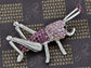 Amethyst Grasshopper Insect Bug Pin Brooch