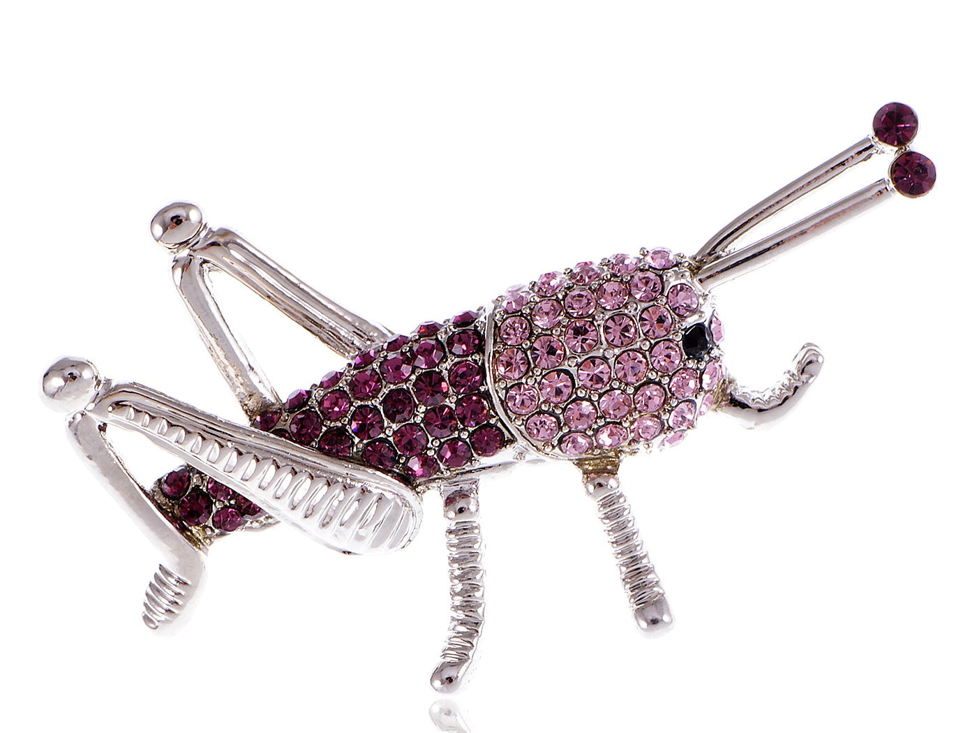 Amethyst Grasshopper Insect Bug Pin Brooch