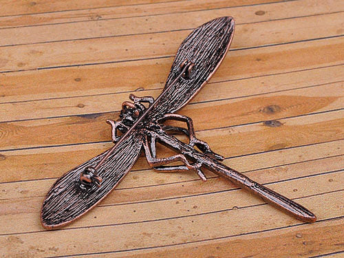 Bronze Red Dragonfly Insect Wings Brooch Pin