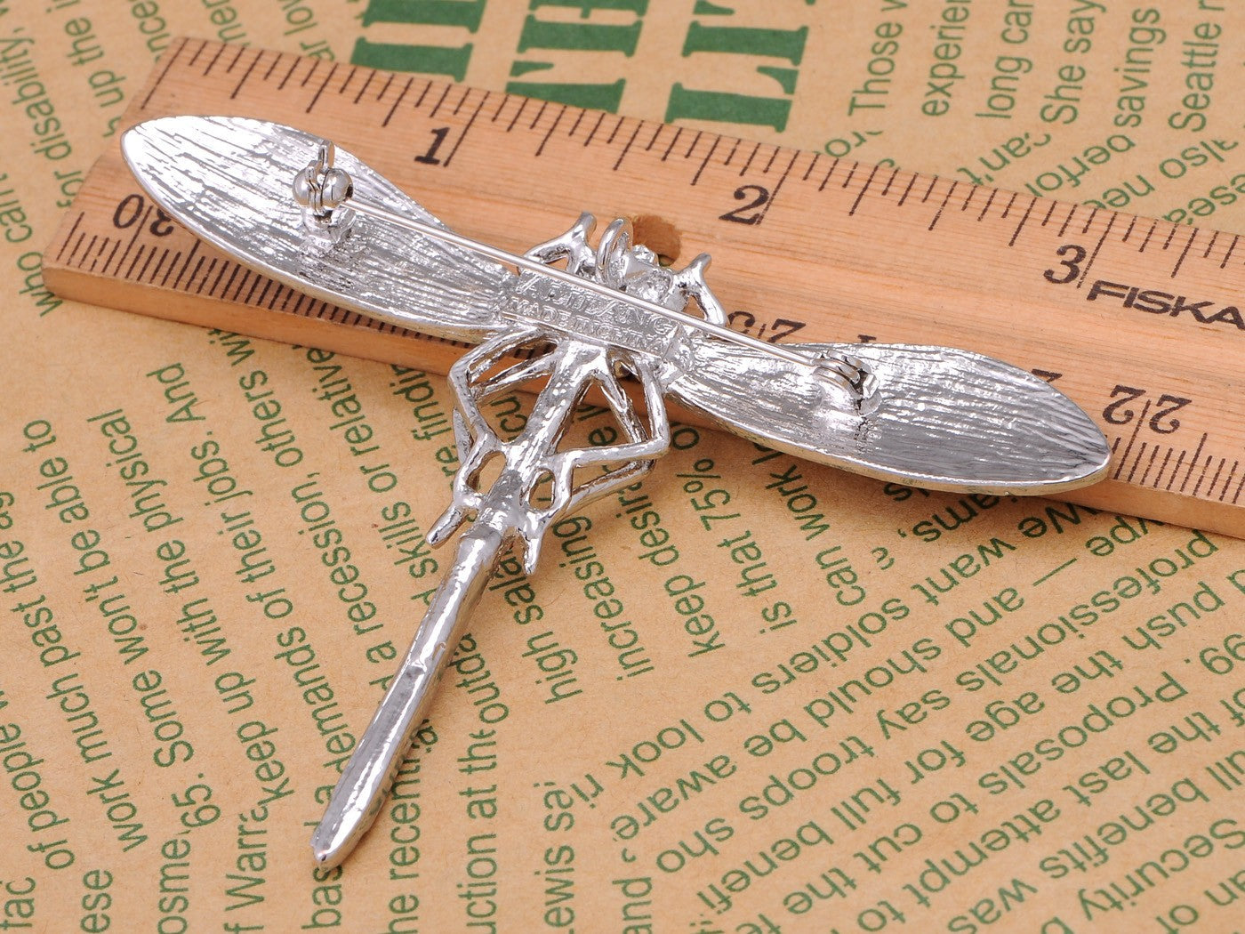 Lavender Purple Enamel And Dragonfly Brooch Pin Pendant