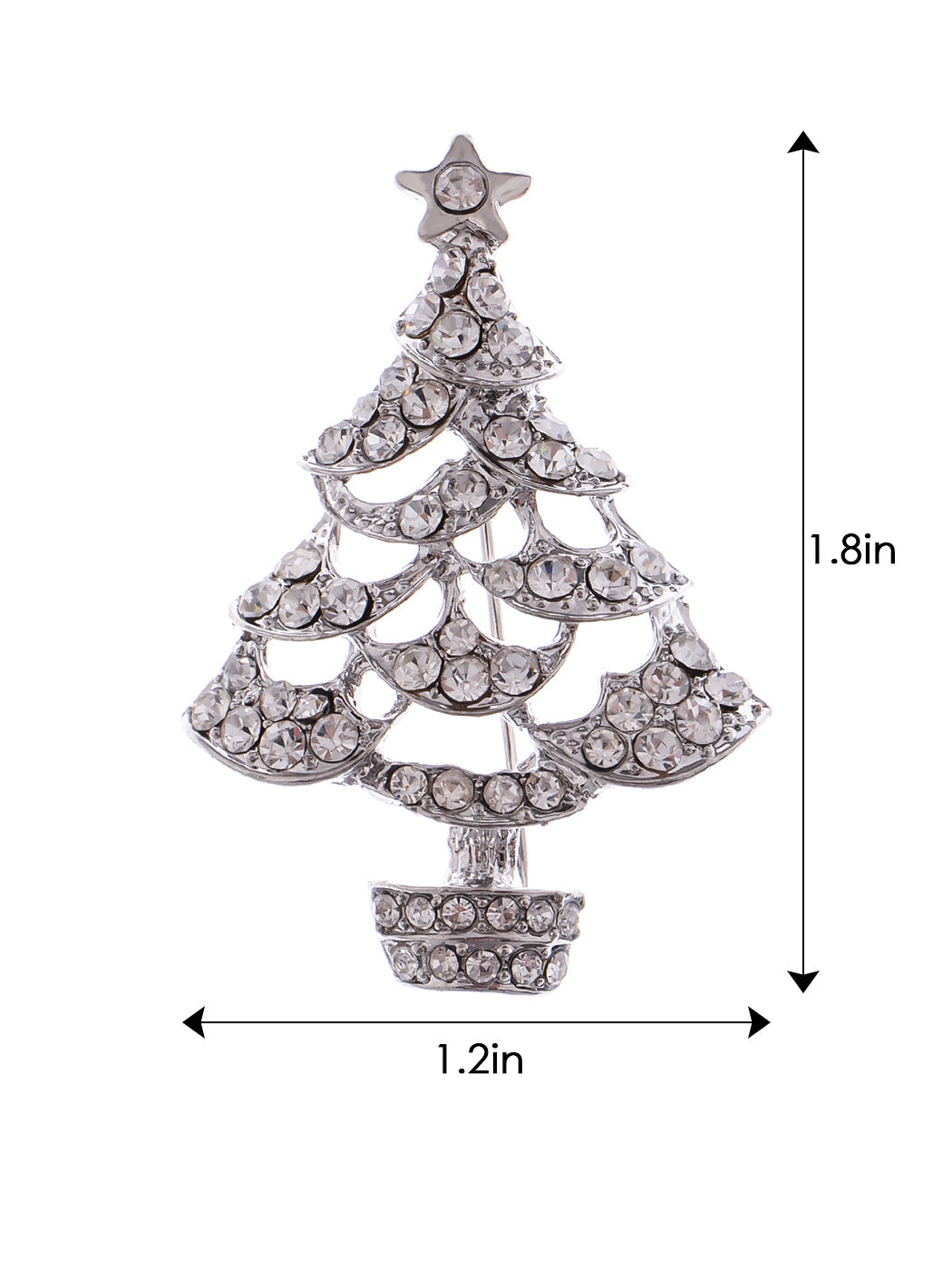 Holiday Christmas Tree Sparkle Pin Brooch