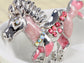 Vintage Reproduction Multicolored Enamel Paint Horse Pin Brooch