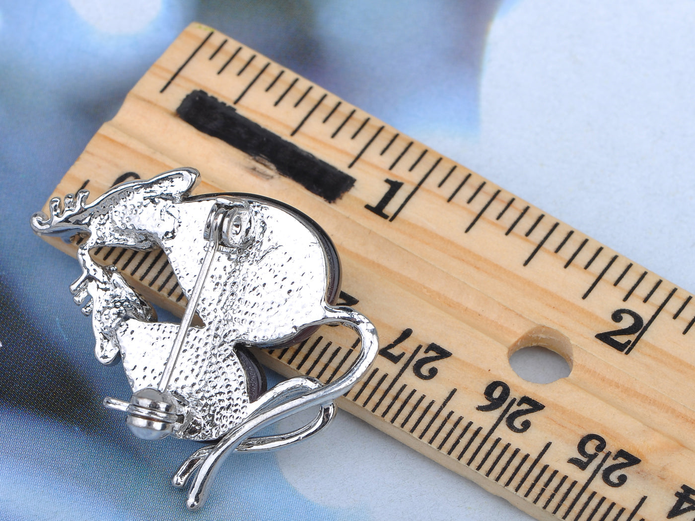 Mice Family Czech Black Enamel Body Pin Brooch