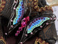 Ruby Red Bright Body Abstract Wing Butterfly Colorful Brooch