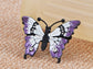 Dazzling Romantic Ruby Red Butterfly Enamel Paint Brooch Pin