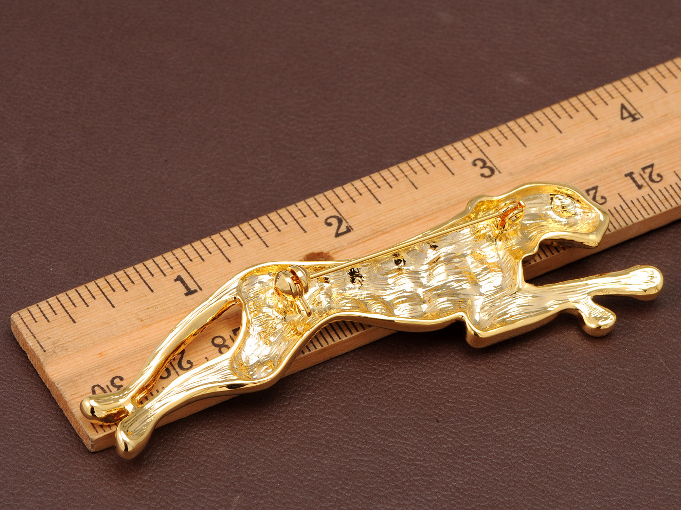 Enamel Leopard Cougar Brooch Pin