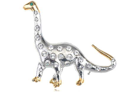 Brontosaurus Dinosaur Dino Critter Brooch Pin