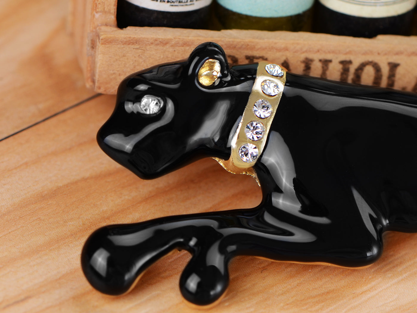 Enamel Leopard Cougar Brooch Pin