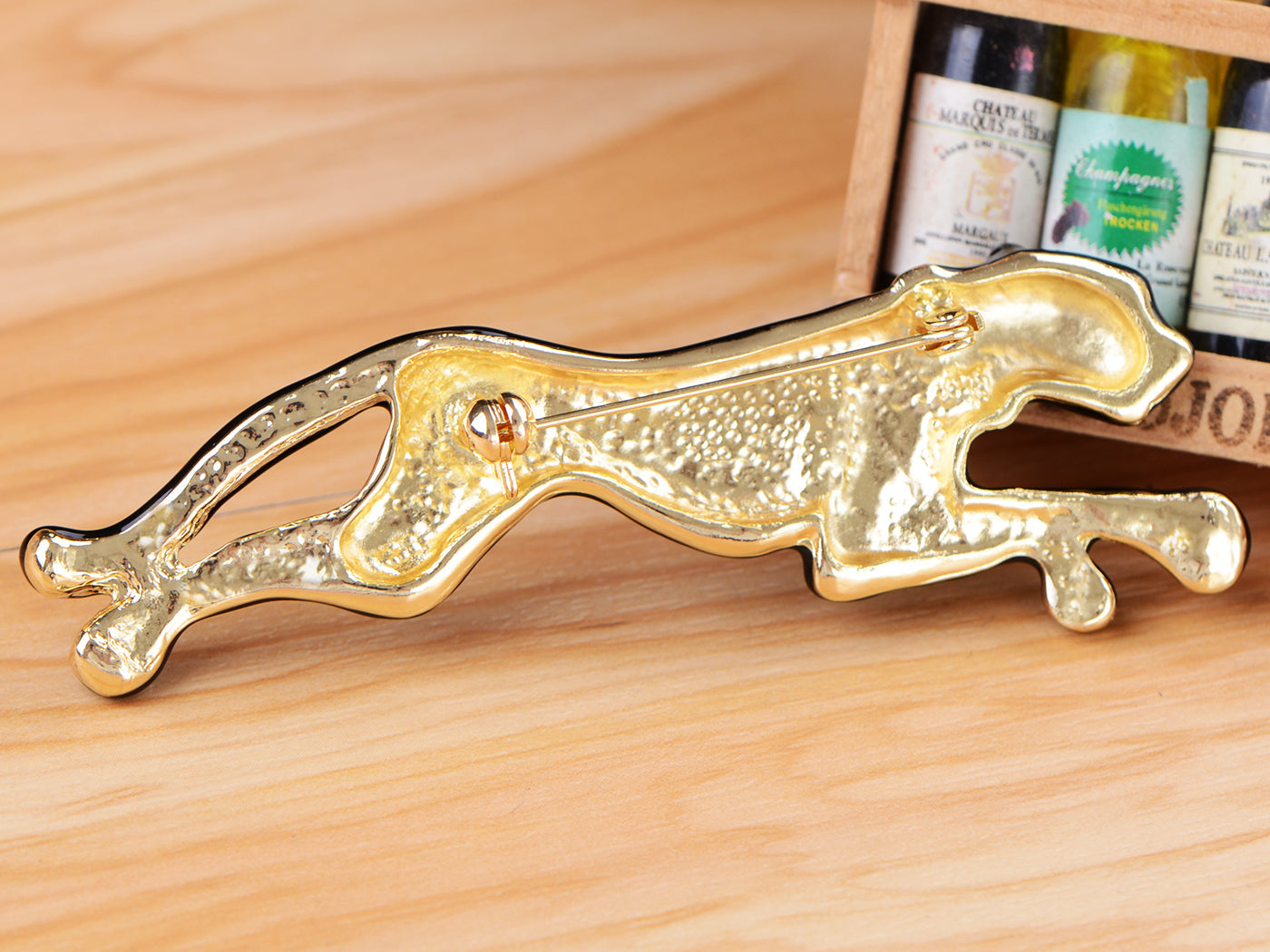 Enamel Leopard Cougar Brooch Pin