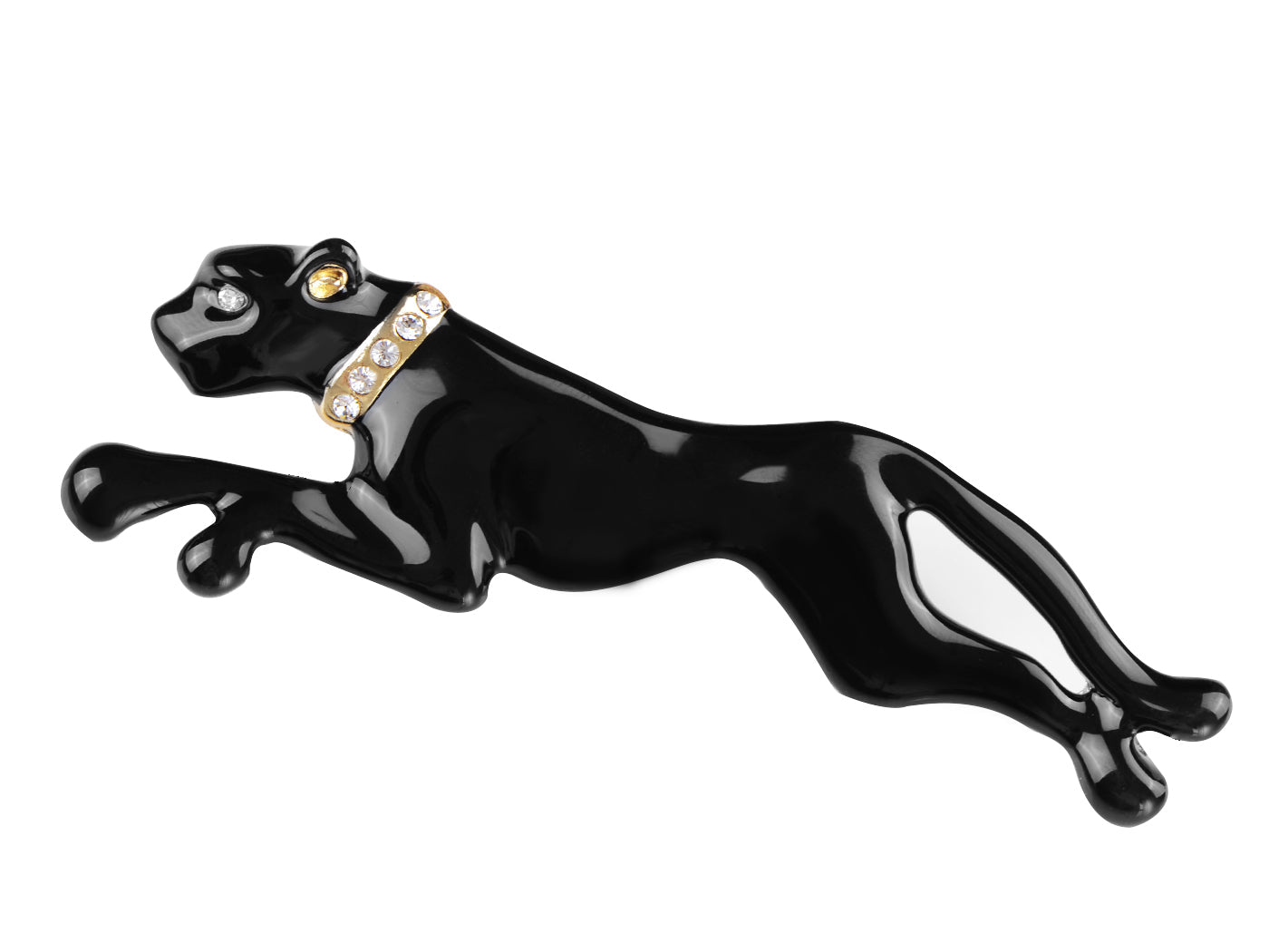 Enamel Leopard Cougar Brooch Pin