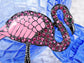 Pearlescent Pink Enamel Flamingo Crane Bird Brooch Pin