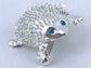 Blue Hedgehog Porcupine Critter Animal Brooch Pin