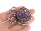 Amethyst Violet Enamel Acry Abdomen Spider Pin Brooch