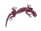 Gun Shine Ruby Lizard Gecko Animal Brooch Pin