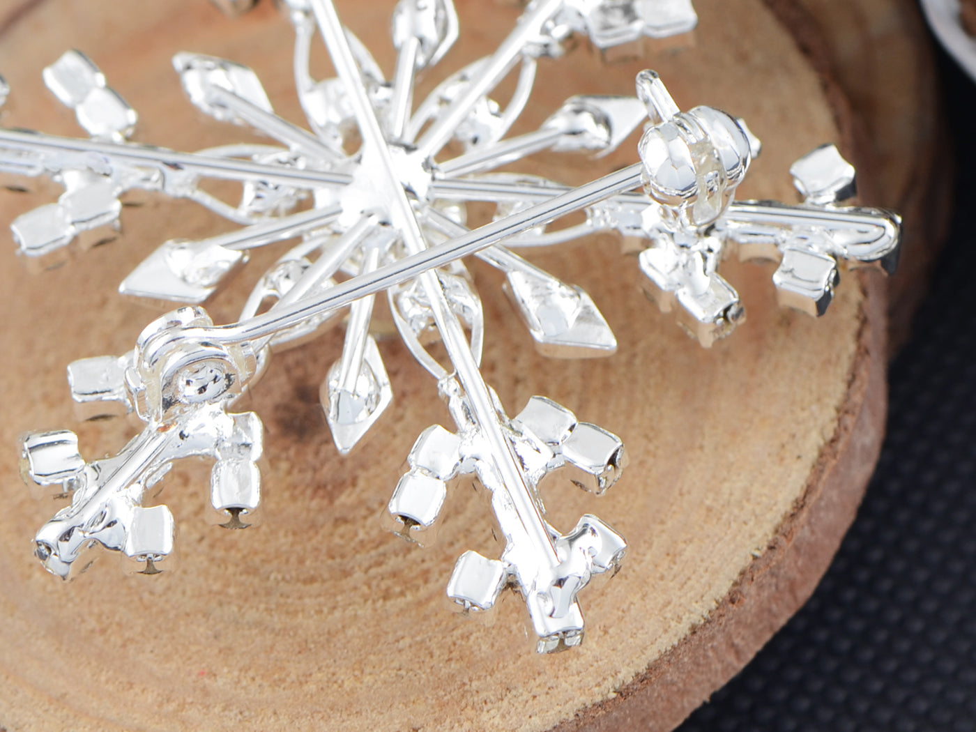 Winter Festive Snowflake Brooch Pin