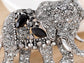 Indian African King Elephant Animal Kingdom Silver Brooch Pin