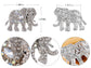 Indian African King Elephant Animal Kingdom Silver Brooch Pin