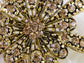 Gerber Daisy Snowflake Holiday Festive White Diamond Like Flower Brooch Pin
