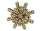 Gerber Daisy Snowflake Holiday Festive White Diamond Like Flower Brooch Pin