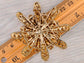 Gerber Daisy Snowflake Holiday Festive White Diamond Like Flower Brooch Pin