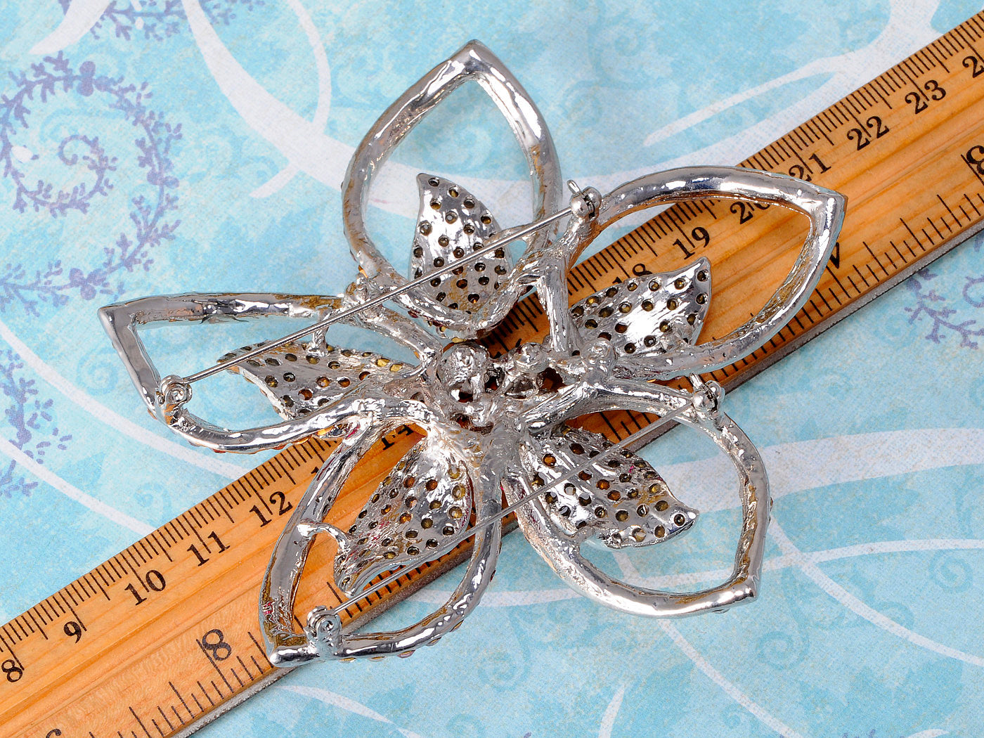 Lily Floral Flower Pink Statement Hawaiian Brooch Pin