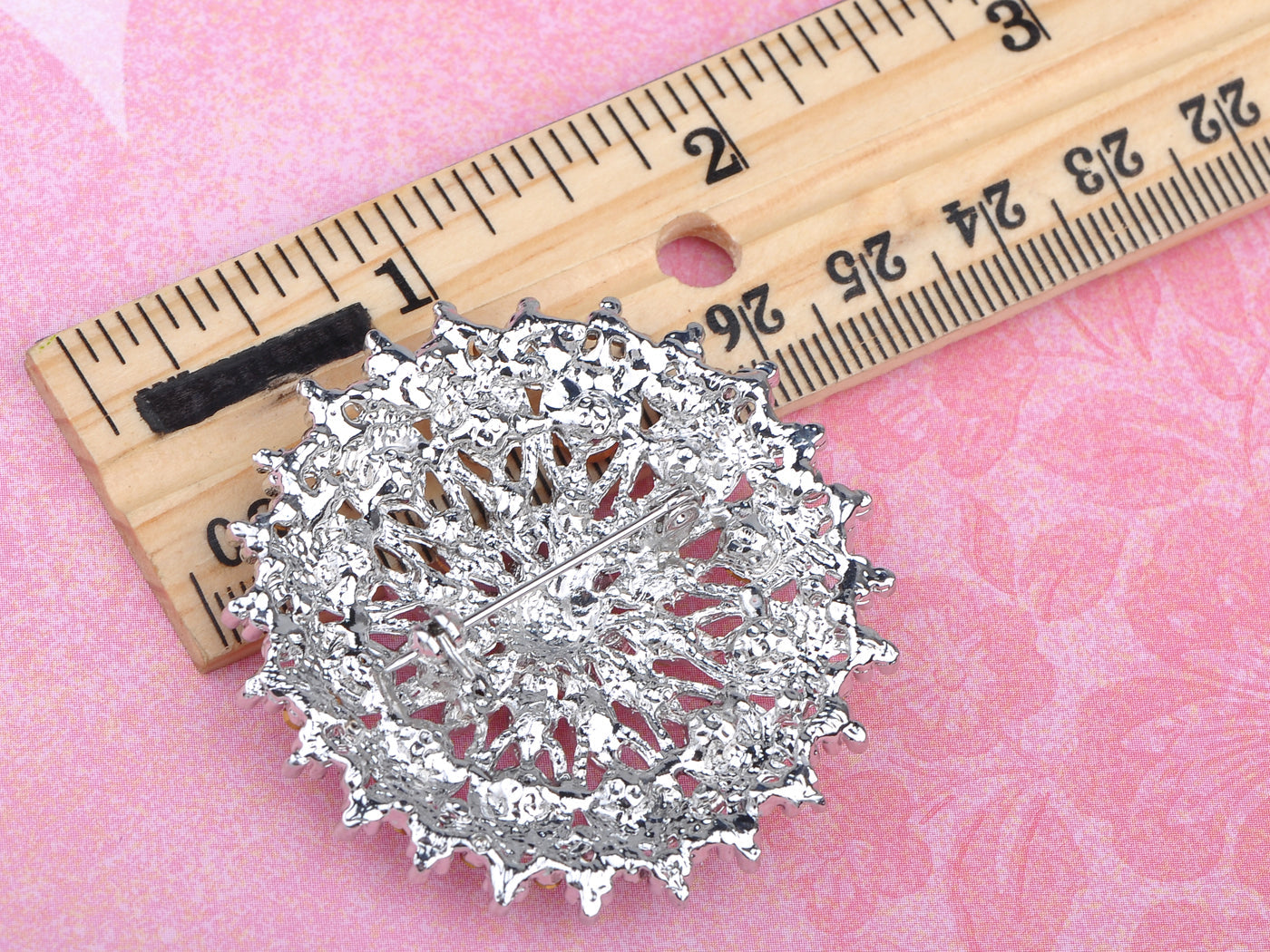 Shine Flower Snowflake Floral Wreath Wedding Brooch Pin