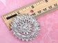 Shine Flower Snowflake Floral Wreath Wedding Brooch Pin