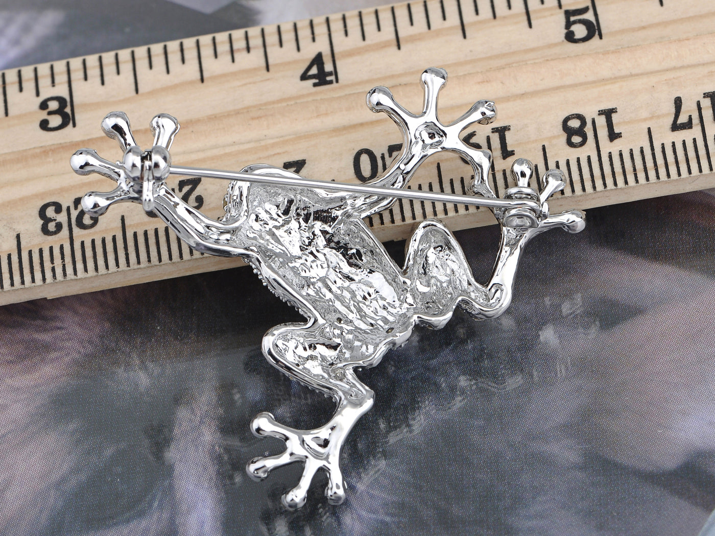 Topaz Colored Frog Toad Brooch Pin