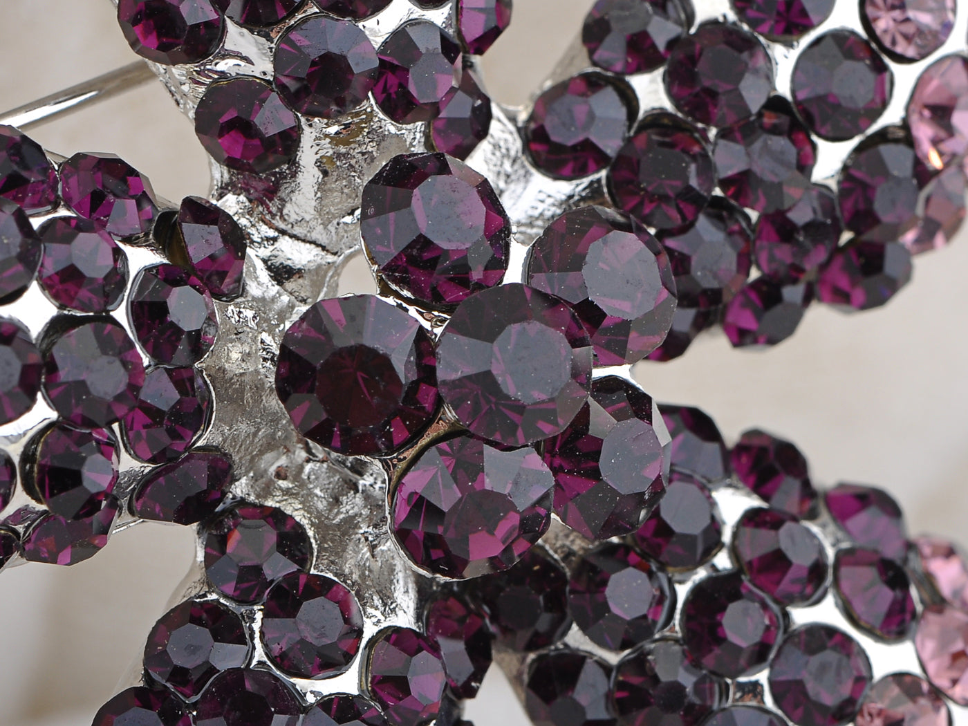 Ombre Purple Floral Starfish Flower Brooch Pin