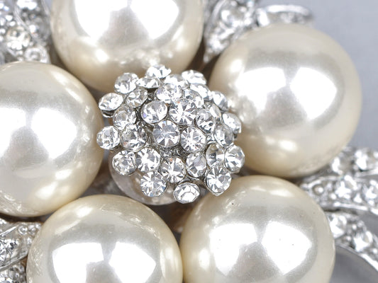 Pearl Festive Flower Star Brooch Pin