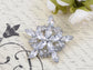 Almond Flower Snowflake Winter Brooch Pin