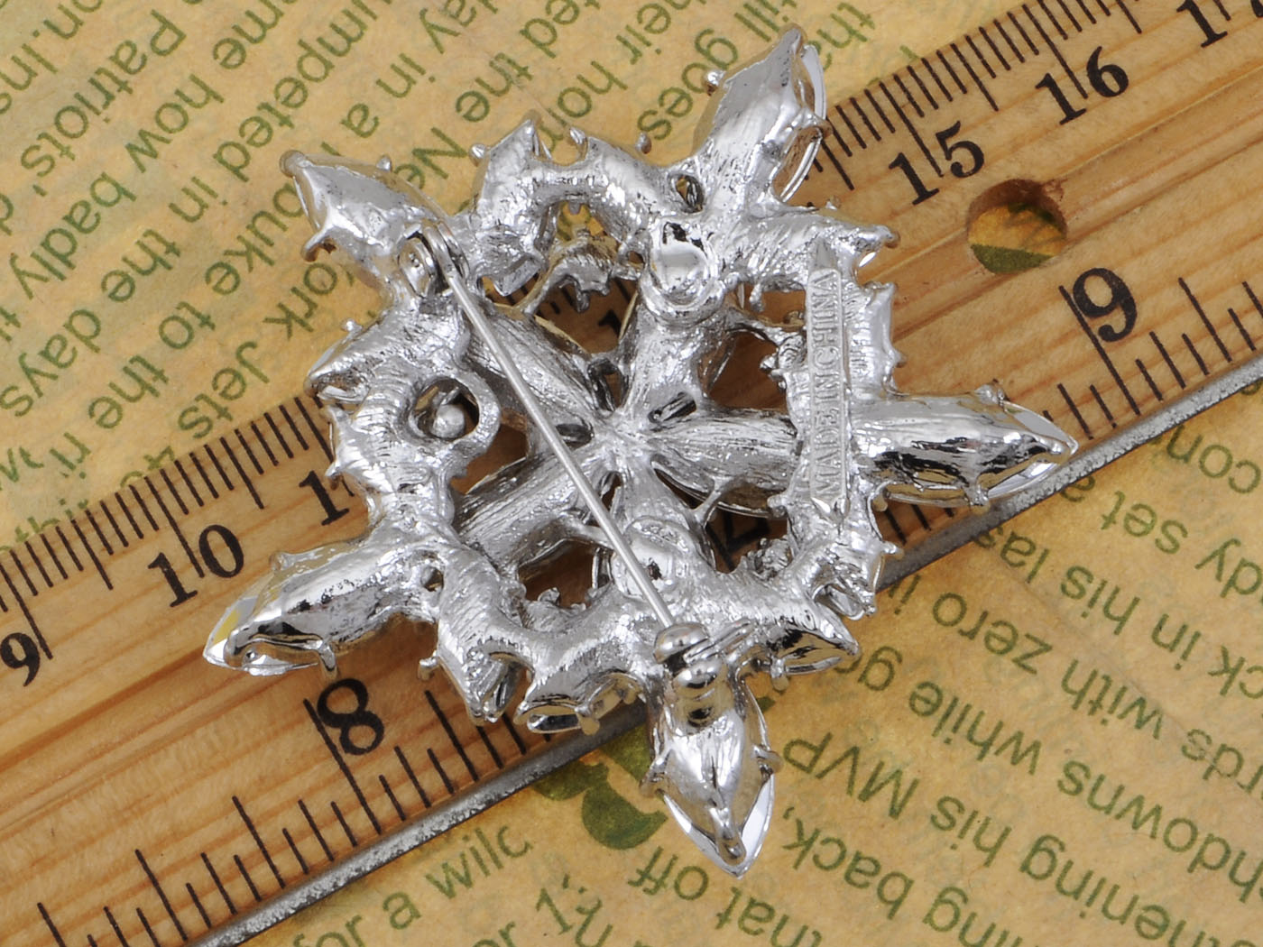 Almond Flower Snowflake Winter Brooch Pin