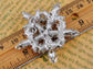 Almond Flower Snowflake Winter Brooch Pin