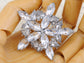 Almond Flower Snowflake Winter Brooch Pin