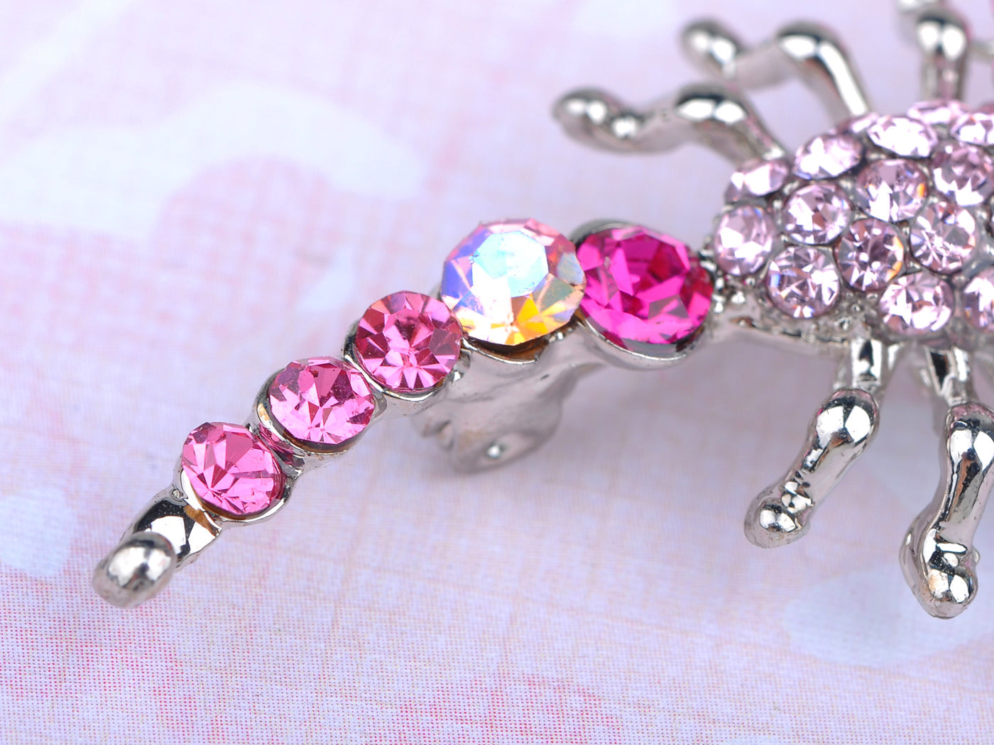 Hot Fuchsia Rose Pink Claw Scorpio Scorpion Pin Brooch