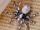 Pirate Gun Black Jeweled Spider Insect Pin Brooch