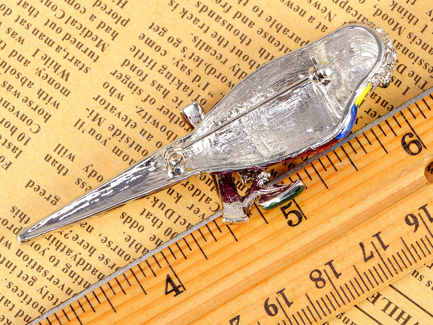 Tropical Rainbow Colorful Parrot Bird Brooch Pin