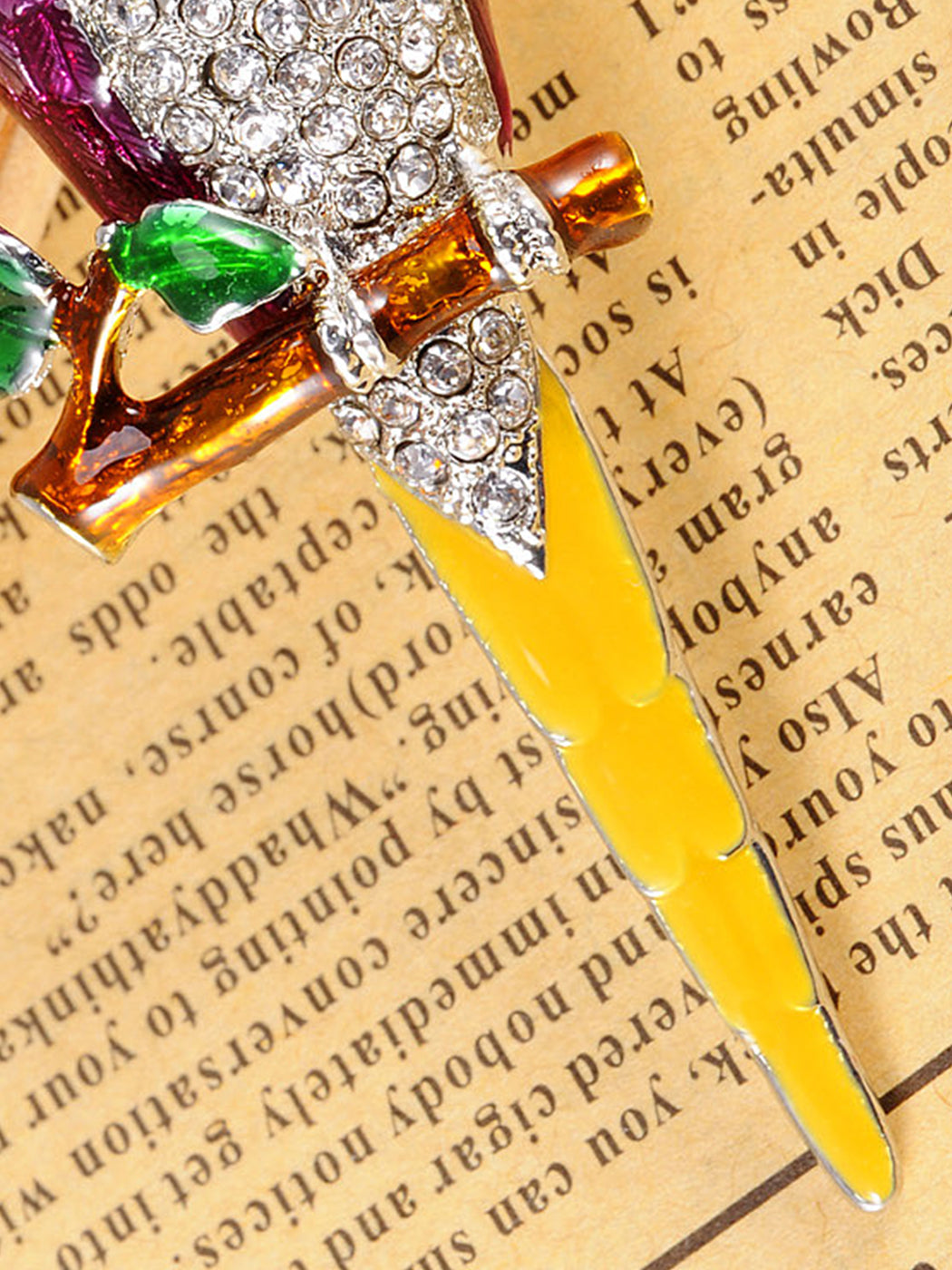 Tropical Rainbow Colorful Parrot Bird Brooch Pin