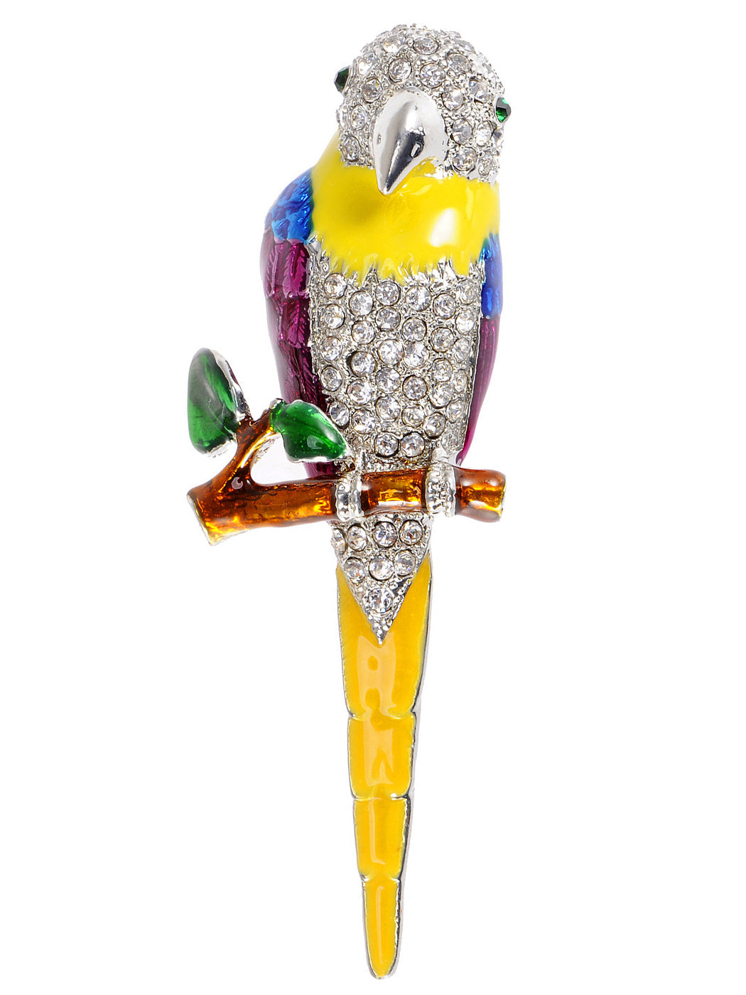 Tropical Rainbow Colorful Parrot Bird Brooch Pin