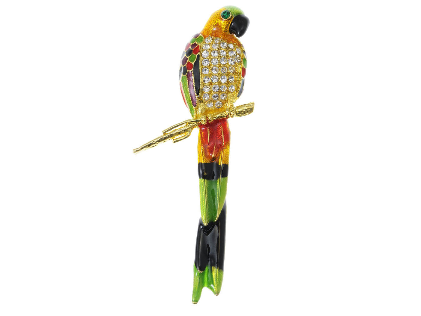 Tropical Rainbow Colorful Parrot Bird Brooch Pin