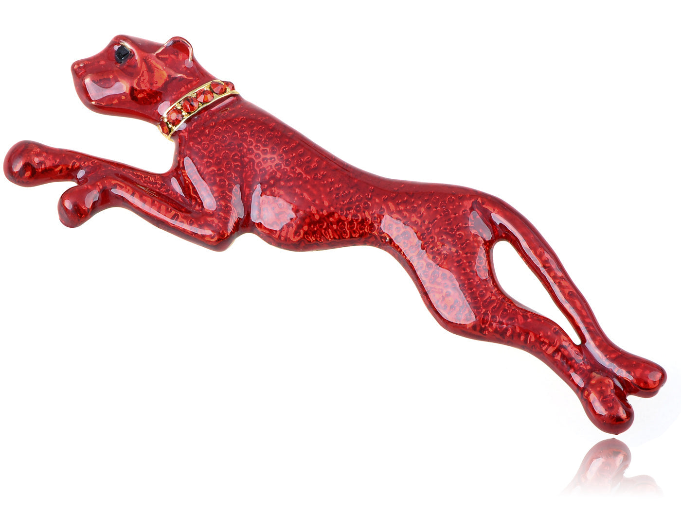 Enamel Leopard Cougar Brooch Pin