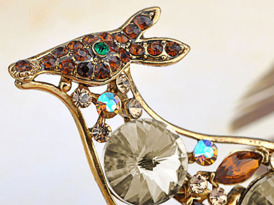 Topaz Colored Australian Kangaroo Cutout Brooch Pin