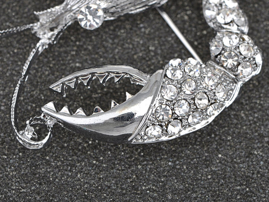 Nautical Ocean Animal Lobster Crawfish With Movable Tail Novelty Sea Fish Novelty Brooch Pin