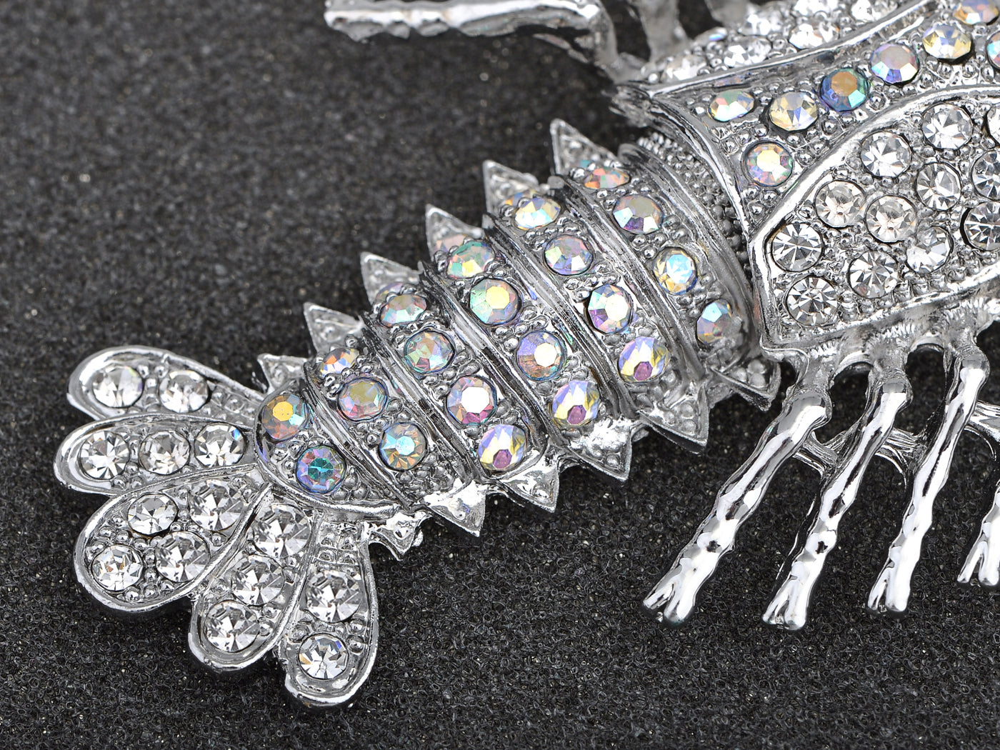 Nautical Ocean Animal Lobster Crawfish With Movable Tail Novelty Sea Fish Novelty Brooch Pin