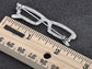 Silver Colored Rectangle Nerdy Glasses Brooch Pin