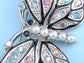 Mosaic Multicolor Pearl Body Butterfly Moth Pin Brooch