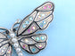 Mosaic Multicolor Pearl Body Butterfly Moth Pin Brooch