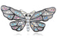 Mosaic Multicolor Pearl Body Butterfly Moth Pin Brooch